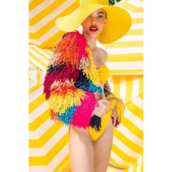 Alice + Olivia Fawn Fringe Jacket in Multicolor - Picture 2 of 9